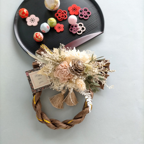 お正月2023 No.84 しめ飾り お正月飾り 2Way 正月リース しめ縄 壁飾り