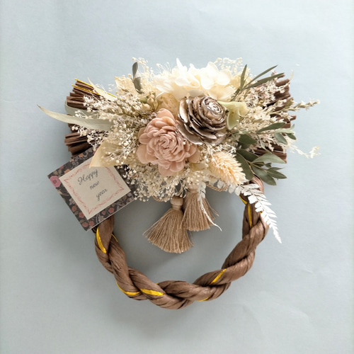 2023 2way お正月arrangement しめ縄リース⑥ 2023 2way お正月