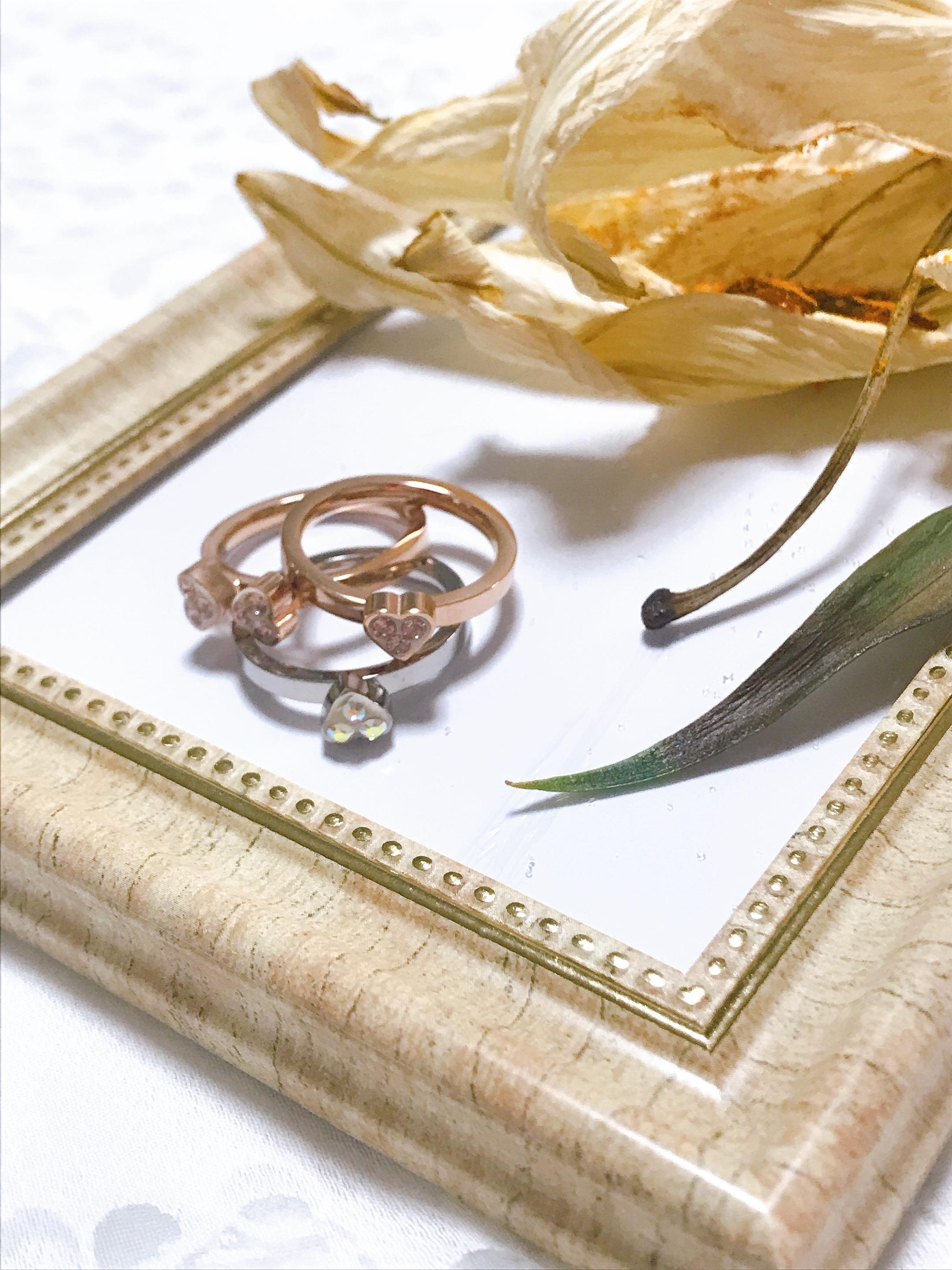 ハート×リボンのクローバーリング