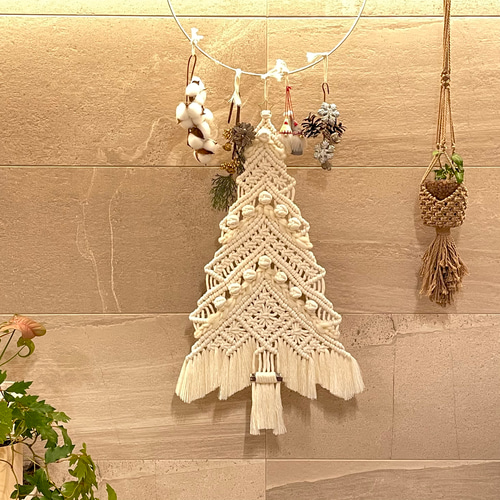 マクラメタペストリー Xmas tree ☆L☆ macrametapestry その他