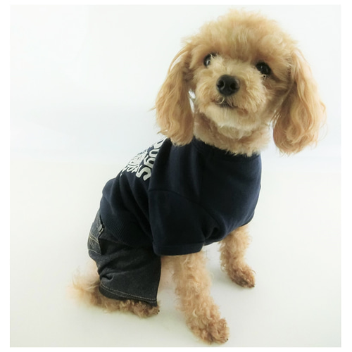 ロンパース オールインワン デニム調 つなぎ ドックウェア サロペット