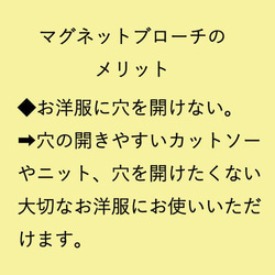 マグネットブローチについて 3枚目の画像