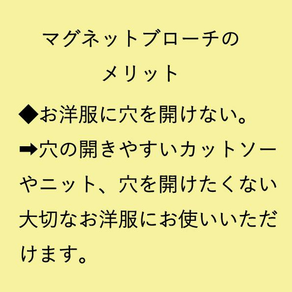 マグネットブローチについて 3枚目の画像