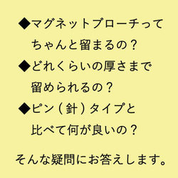 マグネットブローチについて 2枚目の画像