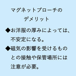 マグネットブローチについて 6枚目の画像