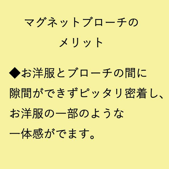 マグネットブローチについて 5枚目の画像