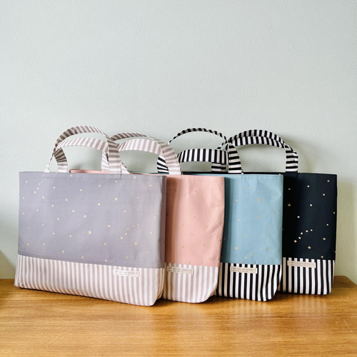 きらきら⭐︎レッスンバッグ等4点⭐︎女の子入園入学グッズハンドメイド きらきら⭐︎レッスンバッグ等4点⭐︎女の子入園入学グッズ