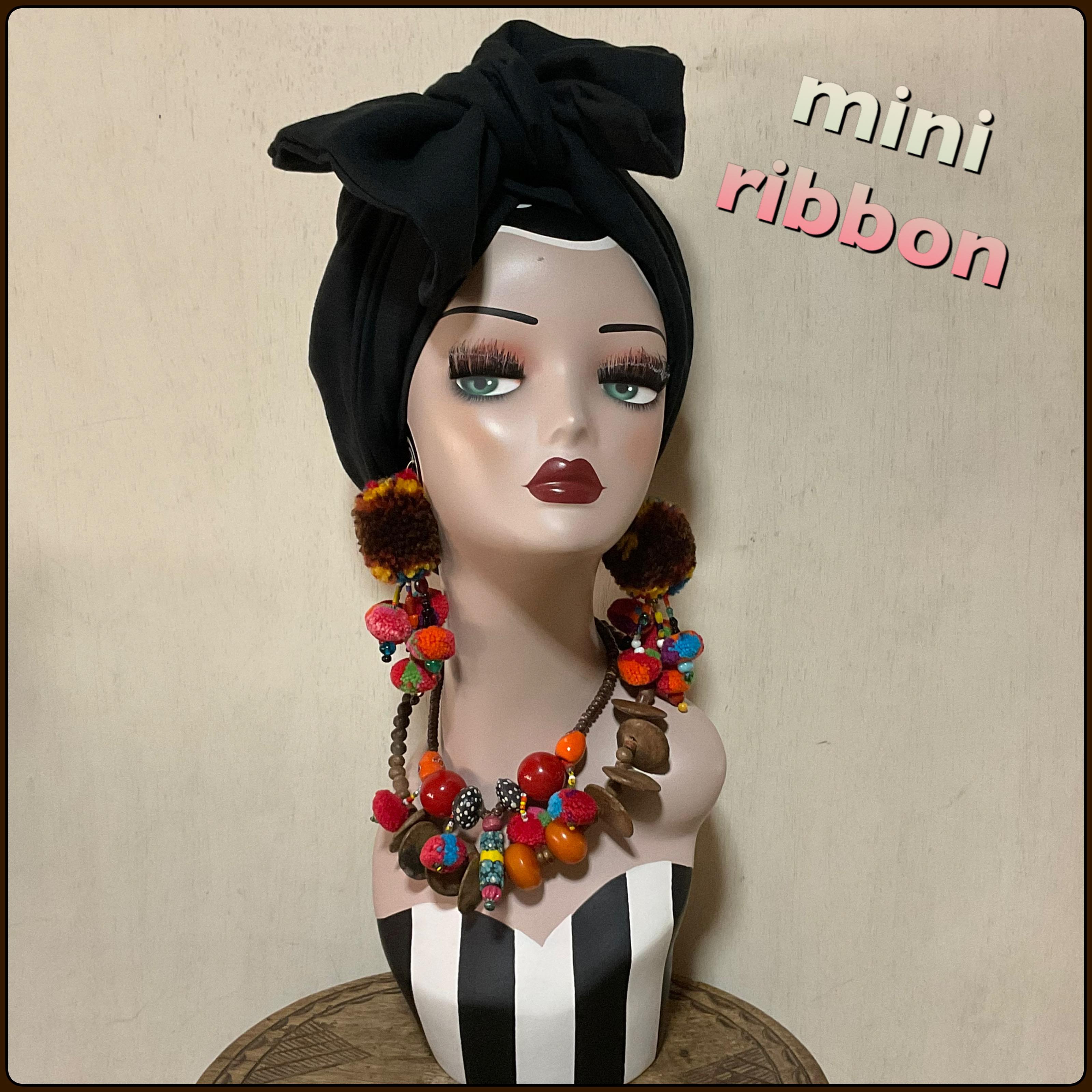 新作　ミニ　ミニリボン　着せ替えヘアターバン　帯リボンセット