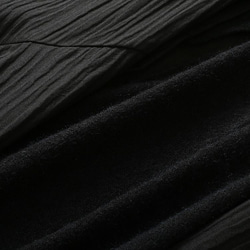 風合いのあるしわ加工のリネンと アルパカのロングコート ブラック we-225bk 8枚目の画像