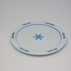 色鍋島柊文プレート皿　～クリスマスの食卓を華やかに楽しく～ 2枚目の画像