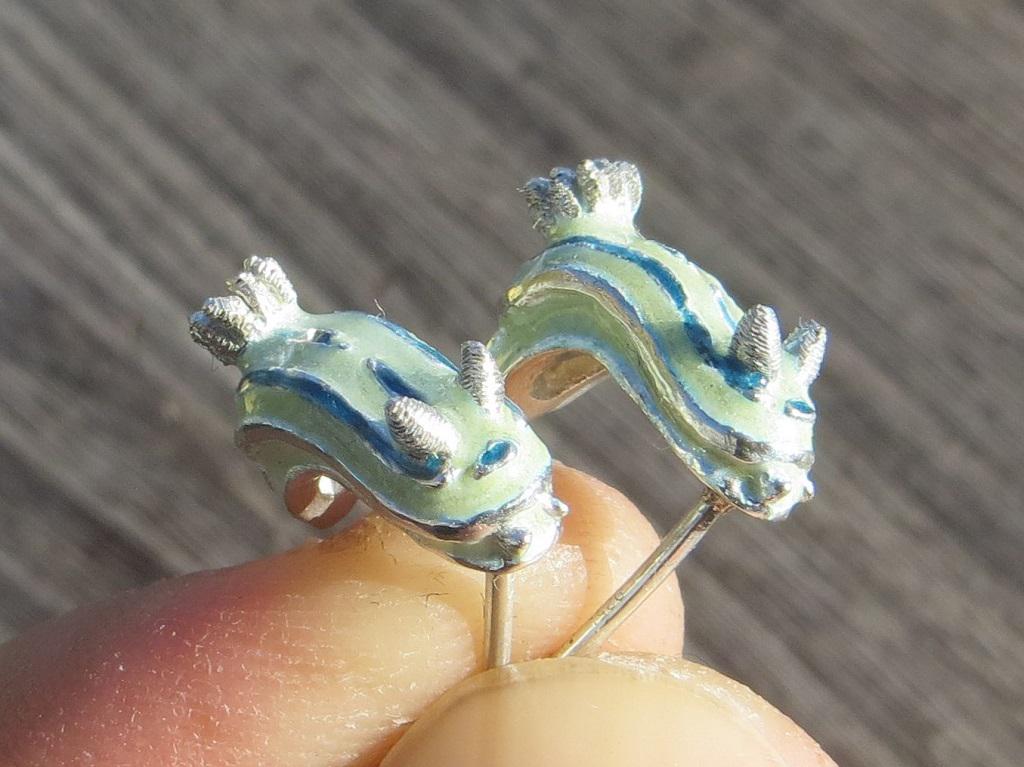 ミゾレウミウシのピアス　ペア