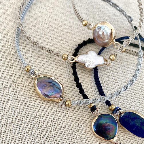 ふぞろい可愛い♡】天然 ラピスラズリ の 静電気防止 ブレスレット