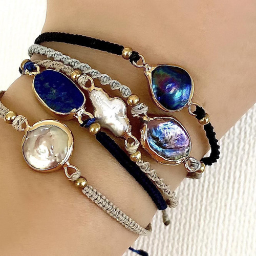 【超高品質】ラリマー ラピスラズリ オリジナルブレスレット 天然石 可愛い 癒し pobr110629-1d.jpg