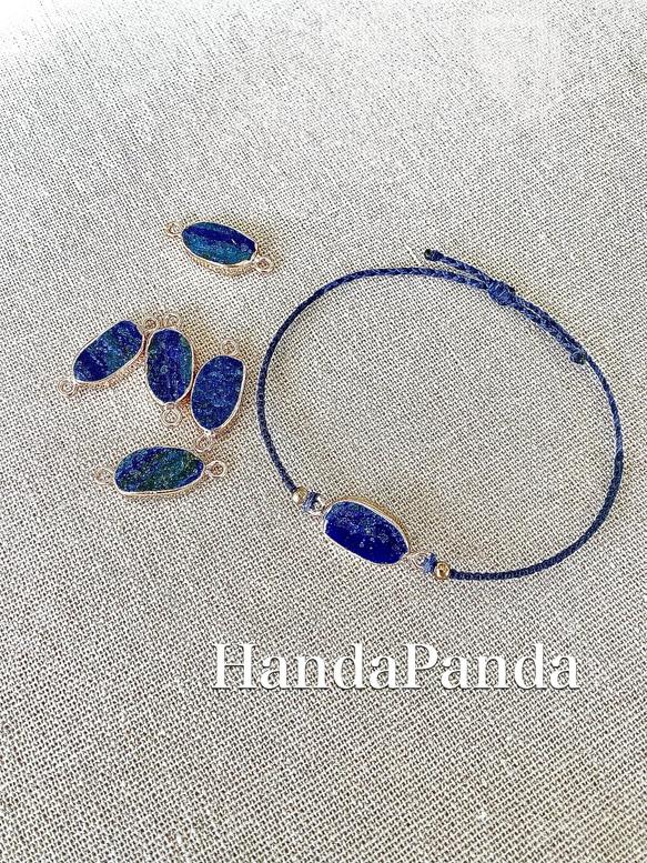 ふぞろい可愛い♡】天然 ラピスラズリ の 静電気防止 ブレスレット