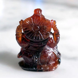 [Ganesha] Hessonite 石榴石雕刻雕像雕像 第4張的照片