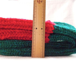 23～24㎝くらいの方用 ウール100 毛糸を約210グラム使用した分厚い靴下です（42） 5枚目の画像