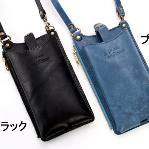 スマホ ポシェット ミニ ショルダー バッグ 牛革 メンズ