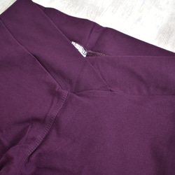【大碼】超舒適！緊身直筒彈力長褲 &lt;紫色&gt; 第6張的照片