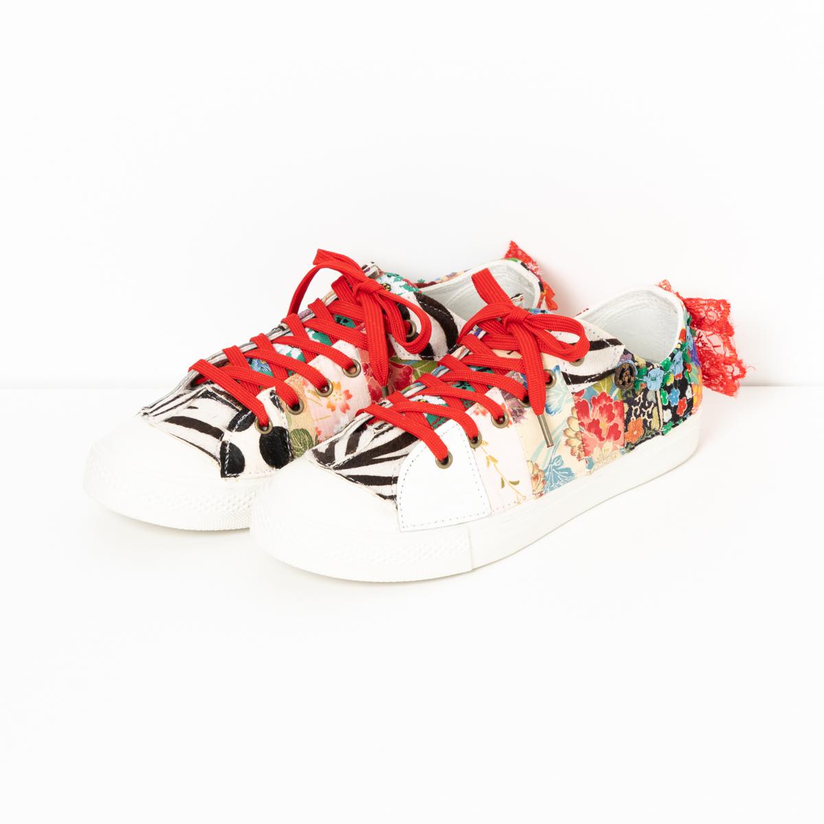 【SALE】30%OFF Size 24.0cm / 午前10時のマドモアゼル 一点物 靴職人のリメイクスニーカー