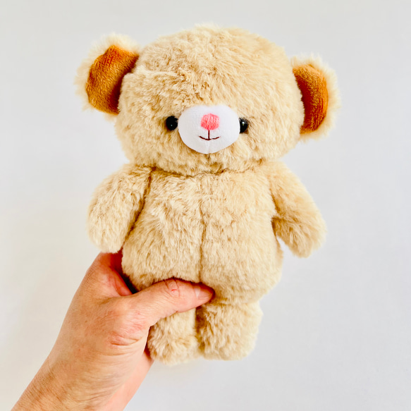 フワッとベージュのにっこりくまさんです ふわふわ♡にっこりくまちゃん【ベージュ】※受注制作 ぬいぐるみ くま