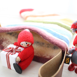 羊毛フェルト・クリスマス用大きな靴下 2枚目の画像
