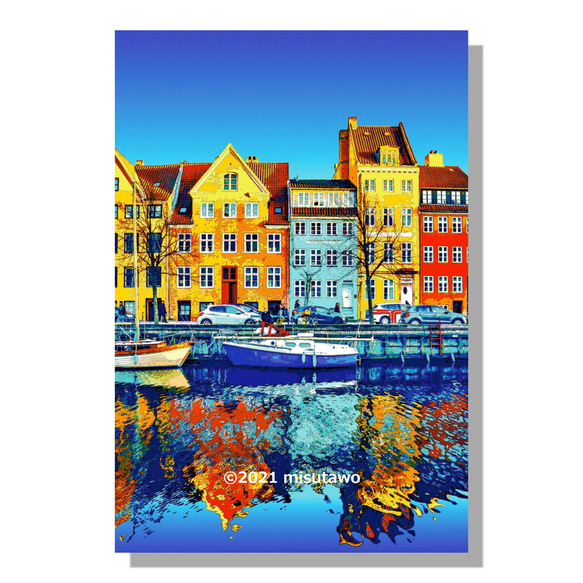 【アートポスター】デンマーク コペンハーゲンの街角（作品No.283） 5枚目の画像