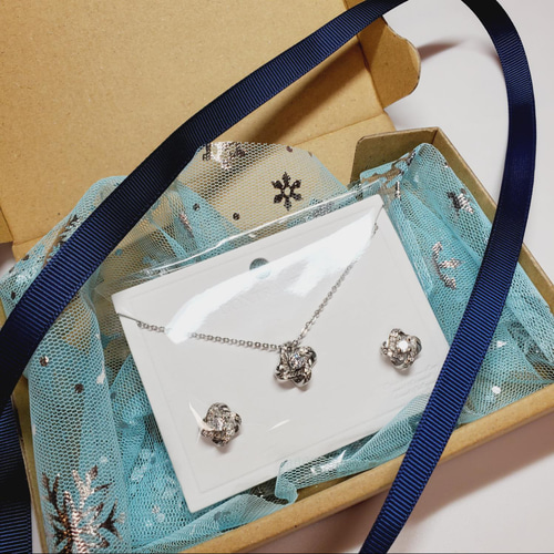 creema限定 超早割2022 】❅CZダイヤ ピアス ネックレス セット