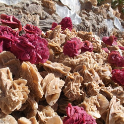 ベロアのふっくらクラッチバッグ（砂漠の花no.２） 9枚目の画像