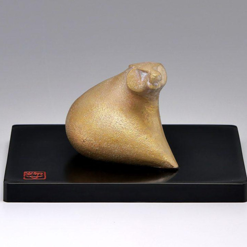 ⑯金属美術鋳物 亥置物 猪 美術工芸品 干支 置物 干支 (黄銅製) 亥