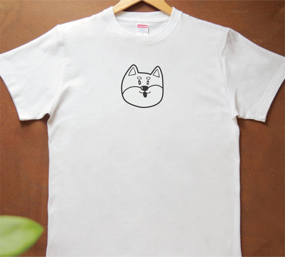 柴犬 豆柴 Tシャツ【名入れ】 プリント 印刷 グッズ イラストレーター  ペット 動物 犬 3枚目の画像