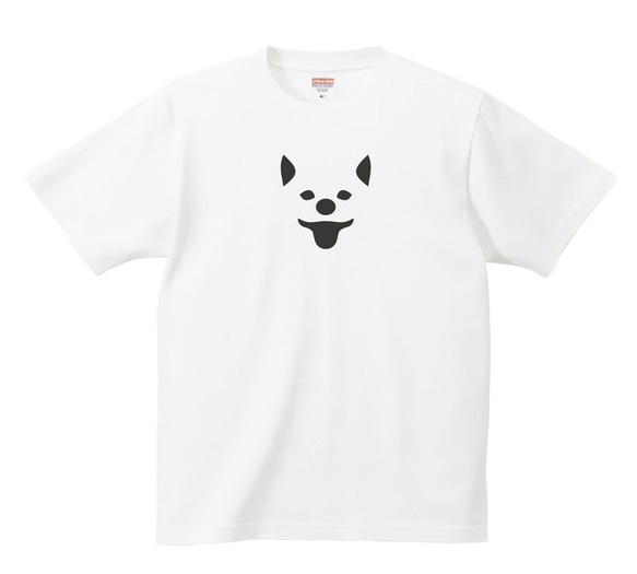 柴犬 Tシャツ【名入れ】 プリント 印刷 グッズ イラストレーター  ペット 犬 シルエット 1枚目の画像