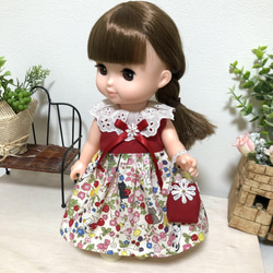 ハンドメイド　ドール服　ソランちゃんの服　ワンピース　リバティ ハンドメイド ドール服 ソランちゃんの服 ワンピース リバティ