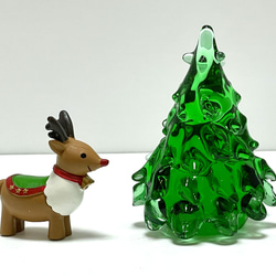 【早割】ガラスのグリーン・クリスマスツリーA 3枚目の画像