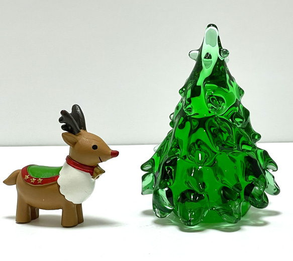 【早割】ガラスのグリーン・クリスマスツリーA 3枚目の画像