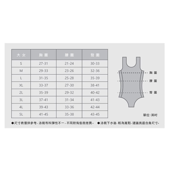 MIT 泡湯spa 三件式泳裝 ～5L加大版 第10張的照片