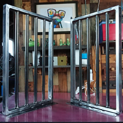 無塗装でアイアンな極細鉄脚♪ 40×400×650mm 格子型 2脚ver. 2d5d8abfd0c46bed364feaf0aba162