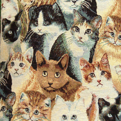 貓紋gobelins手提包：荷蘭面料 第3張的照片