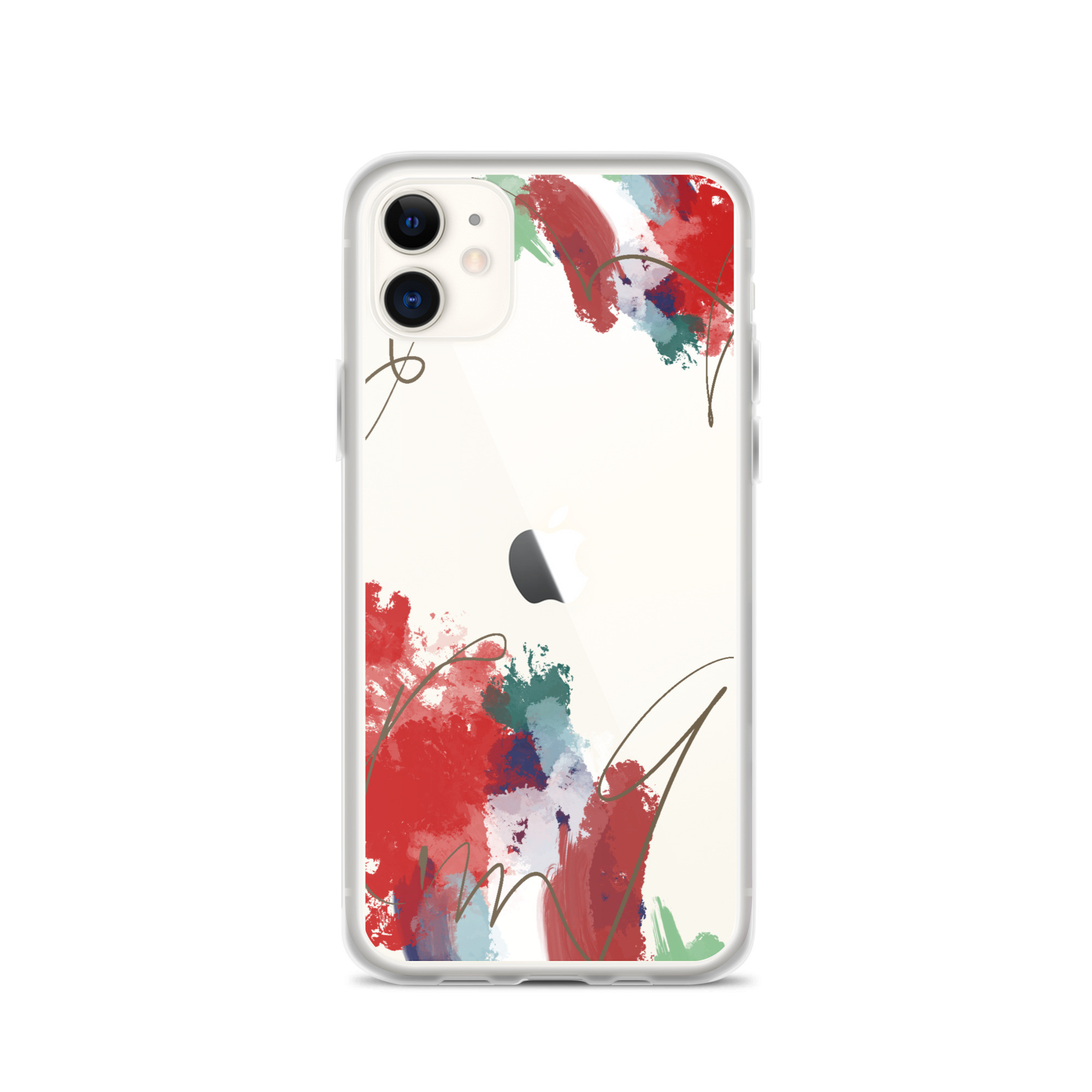 《 紅響 こうきょう 》スマホケース iPhone対応｜透明 花柄 アートデザイン 全機種対応 プレゼント