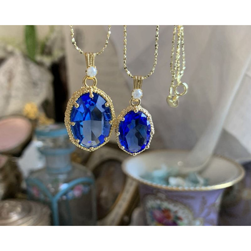 人工タンザナイト ブルー コーンフラワー サファイア ウエスタン