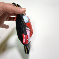 かわいくて機能性抜群ゴルフボールケース｜イタリアンレザー&クリア素材｜バネ口開閉｜ゴルフ女子｜星柄ハート 3枚目の画像