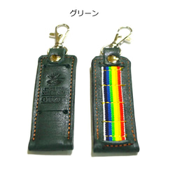 ゴルフティーホルダー｜オイルレザー｜革｜キーホルダー｜4本挿し｜マーカー｜グリーンフォーク 8枚目の画像