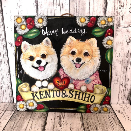 チョークアート「うちの子」そっくりボード チョークアート「うちの子」そっくりボード