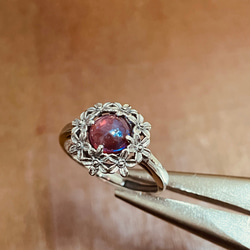 ヴィンテージサフィレット サフィリーンのシルバーリング 6mm 色味良し