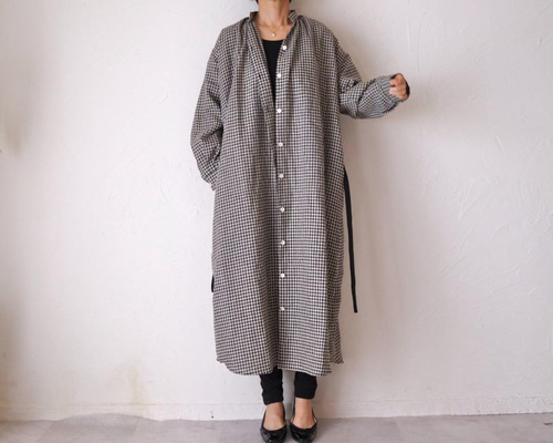somom & co ワンピース　リネン　チェック柄 somom & co ワンピース リネン チェック柄 - メルカリ