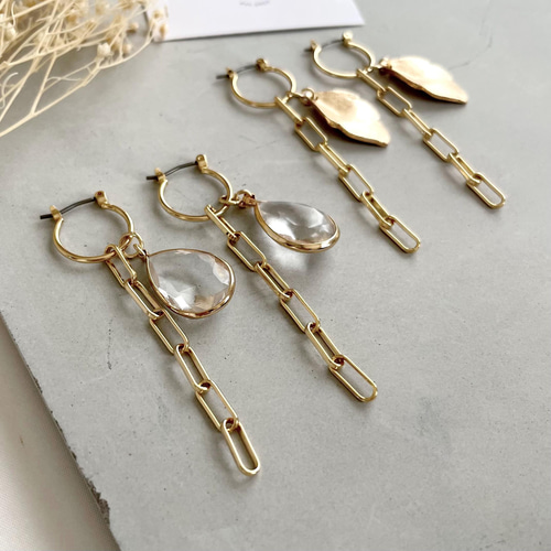 トゥビーゴールド　gstv チャーム　ピアス　イヤリング 楽天市場】ゴールドイヤリングチェーンスパイククロスチャームピアス