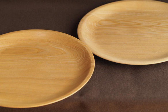 木製・朝のパン皿2枚セット（セン）no.11 1枚目の画像