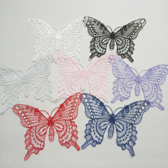 てふてふ半衿 衣紋に蝶々がとまる半襟 4枚目の画像