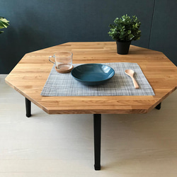 送料無料】 ローテーブル 半月形 かまぼこ 120×90cm パイン ナチュラル
