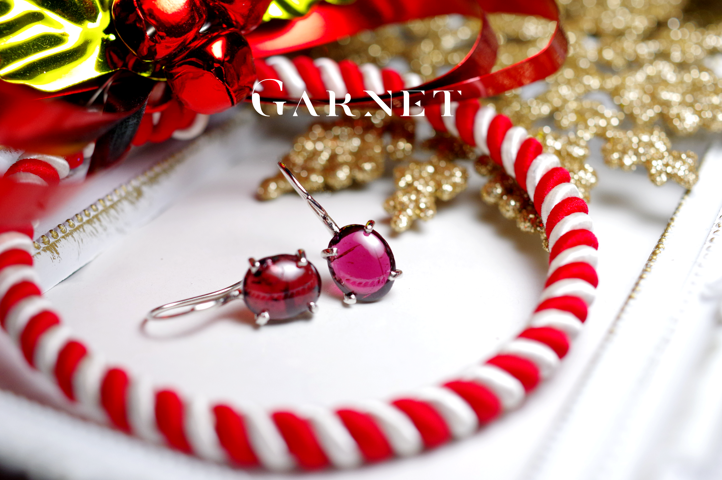 New『Garnet』の世界でひとつの天然石ピアス silver925 + ロジウムコーティング