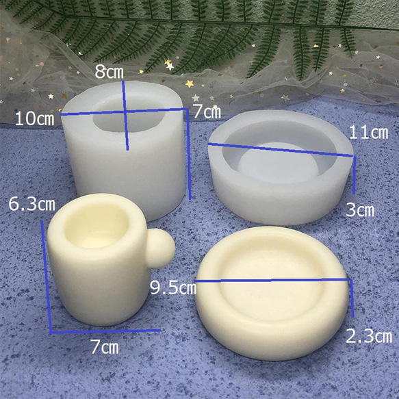 【セット】カップとコースターのシリコンモールド＃114 2枚目の画像
